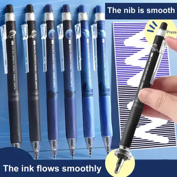 1 комплект гелевой ручки, дизайн пресса, плавный вывод чернил 0,5 мм, студенческие канцелярские принадлежности, гелевая ручка со стирающейся ручкой, офисные аксессуары