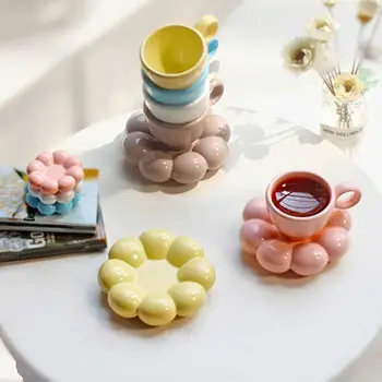 1 Комплект полезной чашки для кукольного домика с гладкой поверхностью 3D Формы, Реквизит для фотосессии, Миниатюрный набор кофейных кружек для чая, аксессуары для кукол BJD