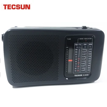100% Фирменный Портативный Радиоприемник Tecsun R-303D Radio FM/SW/MW/TV Sound со Встроенным Динамиком