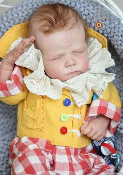 19-дюймовый набор кукол-Реборнов, реалистичный новорожденный Спящий ребенок, мягкий на ощупь, свежий цвет, незаконченные неокрашенные детали куклы с телом.