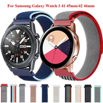 20/22 мм Нейлоновый ремешок для Samsung Galaxy Watch 3 45 41 мм/42 46 мм/Active 2 40 Ремешок для часов Браслет Ремешок для Galaxy Watch 4/5 40 44 мм