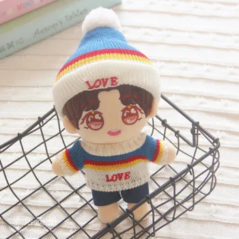 20 см кукольная одежда Вязаный свитер шапка брюки джинсы аксессуары для кукол нашего поколения Корея Kpop EXO idol Куклы подарок DIY Игрушки