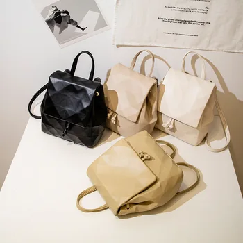 2023 Женские сумки-рюкзаки, дизайнерский геометрический рюкзак на шнурке, женские школьные сумки для девочек, студенческая сумка на два плеча без логотипа