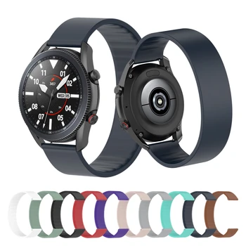 22 мм Ремешок для Samsung Galaxy Watch 3 45 мм Силиконовая Резинка для Samsung Gear S3/46 мм Для Huawei 3 / GT2 Pro Ремешок Браслет