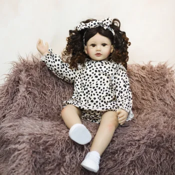 24-Дюймовое Новое поступление Kawaii Reborn Baby Dolls Craft Toy 60 см Мягкая ткань Для тела Малыша Милые куклы Игрушки для девочек Подарки на День рождения