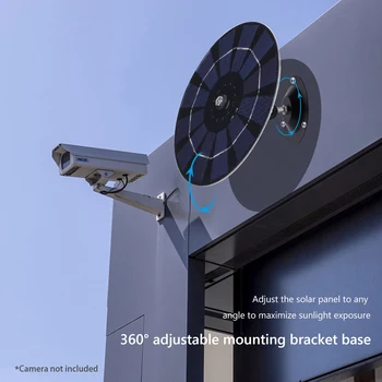 5 Вт 5 В IP Камера Безопасности Зарядное Устройство 360 Регулируемый Кронштейн Монокристаллическая Солнечная Панель Комплект Настенное Крепление для Дверного Звонка Дворовые Фонари