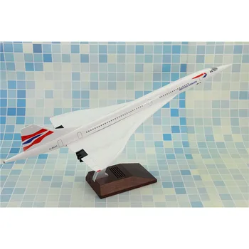 50 см Британская авиакомпания British Supersonic Aircraft Concorde Модель самолета Игрушечный Планер из смолы, коллекционный подарочный дисплей, сувенир
