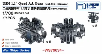 BUNKER WS70034 USN 1.1 Quad AA Guns (с MK Director) Набор моделей для 3D-печати