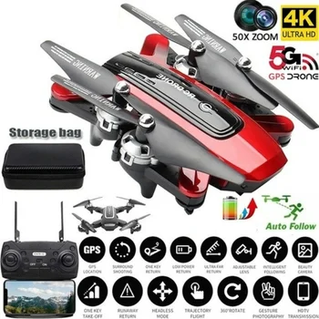 GPS-дрон Профессиональная камера 4K HD 5G Wi-Fi Позиционирование, бесщеточный двигатель, последующая съемка, Складной квадрокоптер, Радиоуправляемый Дрон, игрушка