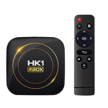 HK1RBOX H8S Android 12.0 Smart TV Box 2.4G 5.8G с двойным Wifi H618 Quadcore 2GB 16GB EU Plug