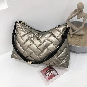 HUAXI Модная клетчатая Женская сумка через плечо из нейлона и хлопка, женские сумки, брендовые Дизайнерские повседневные сумки через плечо