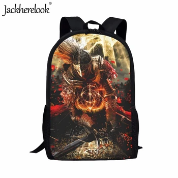 Jackherelook Аниме-игра Dark Soul Design, школьная сумка для подростков, мультяшный рюкзак, Мужская Повседневная дорожная сумка для ноутбука большой емкости