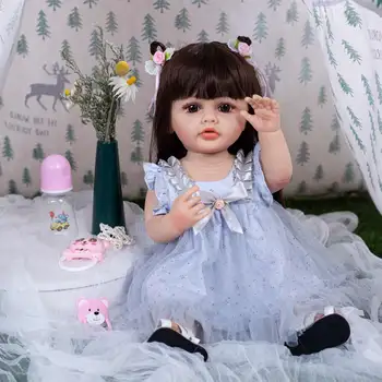 KEIUMI Новое поступление 55 см Силиконовая виниловая кукла-Реборн Bebe Reborn Toys в стиле принцессы 55 см, подарки на день рождения для ребенка