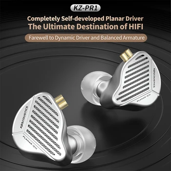 KZ PR1 Planar Driver Проводные Наушники-Вкладыши Сбалансированные Наушники HiFi Monitor 3,5 мм Спортивная Музыкальная Гарнитура с микрофоном