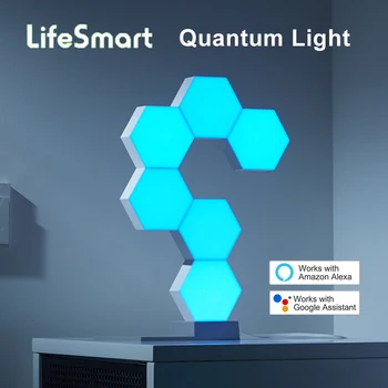 LifeSmart LED Quantum Light Pro Smart Control Геометрия, сборка лампы своими руками, Wi-Fi, работа с Google Assistant, приложение Alexa Cololight