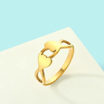 LUTAKU Infinity Heart Band Для большого пальца, Infinity Heart Band, кольцо из нержавеющей стали для свадьбы, украшения для помолвки, подарок Love Forever