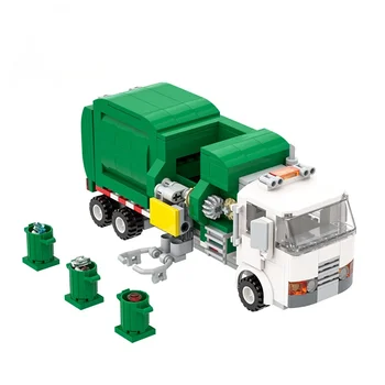 MOC Green Для классификации мусора, наборы строительных блоков для автомобилей, развивающие игрушки 