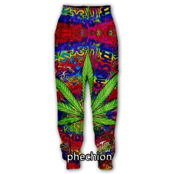 phechion Новые мужские/женские повседневные брюки с 3D принтом Weeds Leaf Art, модная уличная одежда, Мужские свободные спортивные длинные брюки F141