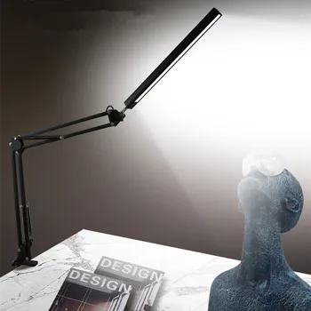 USB настольная лампа с зажимом Лампы для чтения для ухода за глазами Регулируемый поворотный рычаг Ночник для учебы Рабочая светодиодная настольная лампа