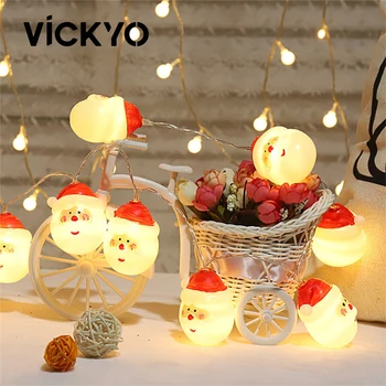 VICKYO 2 / 3M 20Light LED Light String Рождественские Декоративные Огни Строка Украшения Рождественской Елки Огни Строка Освещения Снеговика