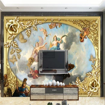 wellyu papel de parede para quarto Обои на заказ Королевский классический европейский дворец картина маслом 3D ТВ фон papel tapiz
