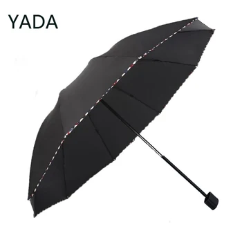 YADA 10k Ручной Зонт Soild Color Paragua Складной Зонт От Дождя И Солнца Для Женщин, УФ-Ветрозащитный Зонт Paragua YD230017