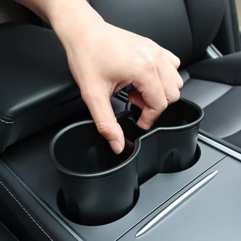 Автомобильный держатель для стакана воды, совместимый с Tesla Model3, Круглый держатель для стакана, Центральный слот для карты управления, Крепление ограничителя, аксессуары