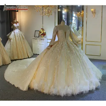 Бальное платье, Свадебные платья, Свадебное платье со съемным длинным шлейфом