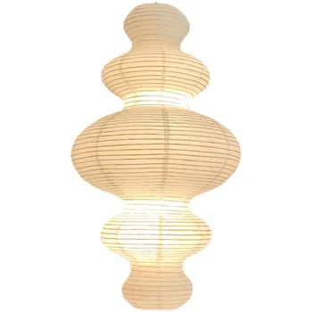 Бумажный подвесной светильник Ногучи, Японская лестница в стиле Лофт, Подвесные светильники, кухня в Скандинавском стиле, Гостиная, Художественный бумажный абажур, Подвесной светильник