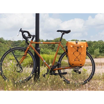 Велосипедный рюкзак, Водонепроницаемая велосипедная сумка, Закрывающийся рулон, Регулируемая конструкция сетчатого мешка Емкостью 25 л, Светоотражающий дизайн, Портативный дизайн