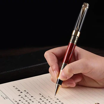 Высококачественная цельнометаллическая шариковая ручка с роликом для офисных деловых мужчин, подарочная ручка для письма, канцелярские принадлежности для студентов