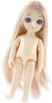 высота 16 см, 13 суставов, индивидуальная кукла-девочка, тело мальчика для изготовления шариковых кукол своими руками - Девочка Е, как описано