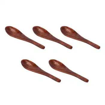 Деревянная ложка для смешивания Уникальная текстура Деревянная ложка для перемешивания для дегустации