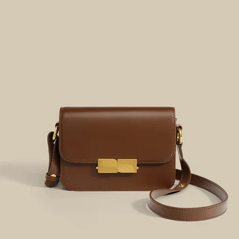Женская модная маленькая квадратная сумка из натуральной кожи, популярные роскошные дизайнерские сумки-мессенджеры, простая текстура, женская сумочка, Бесплатная доставка
