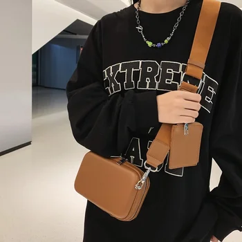 Женские Мужские сумки через плечо, Корейская модная Студенческая сумка через плечо из искусственной кожи для подростка 2023, маленькие сумки для телефонов унисекс