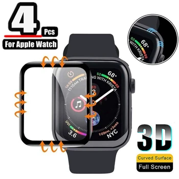 Защитная пленка для экрана Apple Watch Ultra Series 8 Series 7 45 мм 41 мм 3D Full Cover Мягкая пленка для iWatch S7 S8 S6 S5 S4 SE 40/44 мм