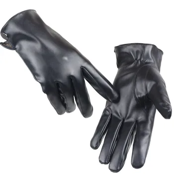 Зимние мужские искусственная кожа плюс плюш, толстый сенсорный экран, теплые варежки, Ветрозащитные Водонепроницаемые спортивные велосипедные перчатки B55