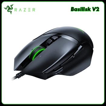 Игровая мышь Razer Basilisk V2 с оптическим сенсором 20000 точек на дюйм, цветовой гаммой, RGB-подсветкой, 11 программируемых кнопок, настраиваемая проводная мышь.