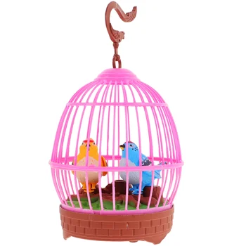 Игрушка для детей, имитирующая животное, Забавная клетка с голосовым управлением, декоративный детский пластиковый попугай, имитирующий
