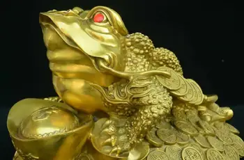 Китайская Медно-бронзовая Статуэтка монеты Фэн-шуй 