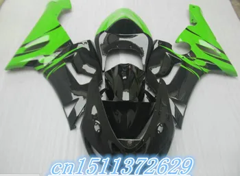 Комплект обтекателя Bo ABS green flame black для KAWASAKI Ninja ZX-6R 05-06 ZX6R 05 06 ZX6R 636 2005-2006 ZX 6R 05 06
