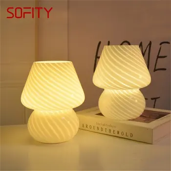 Креативная настольная лампа SOFITY Dimmer, современная настольная лампа в виде гриба, светодиодная для украшения дома, спальни