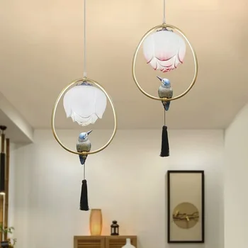 Креативный подвесной светильник в китайском стиле Home Deco Bird Light Подвесной светильник для гостиной, спальни, столовой, кухни, подвесные светильники