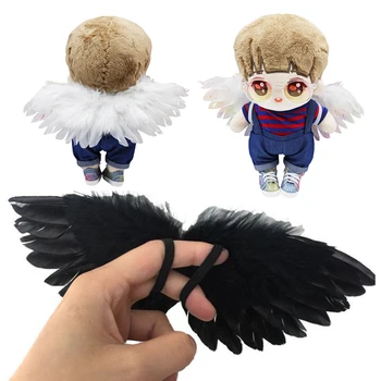 Крылышки маленького ангела для плюшевых кукол и аксессуары для кукол 1/3 1/4 1/6 BJD, игрушечные крылышки, лучший подарок для девочек