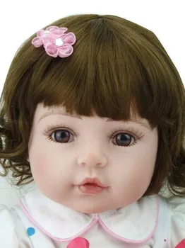 Кукла Reborn Baby Sweet Girl для новорожденных, реалистичная силиконовая виниловая игрушка ручной работы, 22 