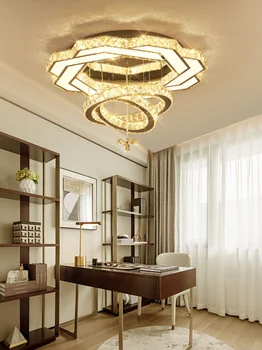 Люстры Хромированный блеск спальня Современное хрустальное потолочное освещение столовая роскошная лампа гостиная потолочный светильник светодиодные светильники