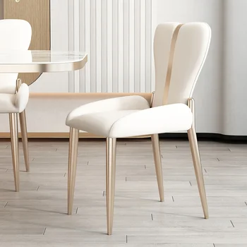 Металлические Обеденные стулья для спальни Минималистский дизайн Скандинавские Обеденные стулья для туалетного столика Мобильный Офис Sedie Pranzo Современная Мебель для дома
