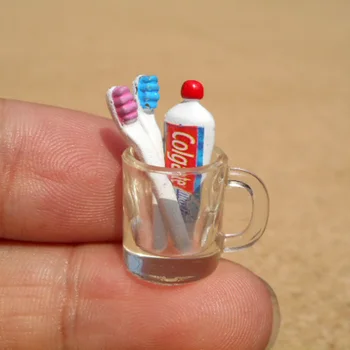 Милый кукольный домик миниатюрная мини-чашка зубная паста зубная щетка forOB11 blyth barbies pullip 1/6 1/12 кукольная мебель аксессуары игрушка