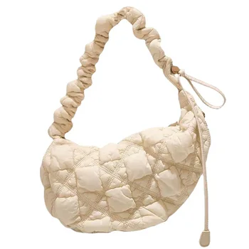 Модная стеганая сумка через плечо для женщин Дизайнерская Плиссированная сумка Cloud Универсальная Легкая сумка через плечо большой емкости Тренд