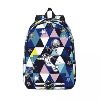 Мужской женский рюкзак, школьный рюкзак большой емкости для студентов, астронавтов и инопланетян, лоскутная школьная сумка